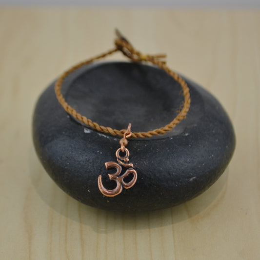 Cedar Rope Bracelet (2 ply) w Copper Charm