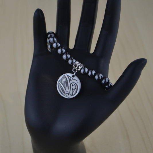 Hematite Bracelet with Charm