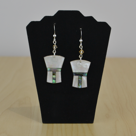 MOP Copper Shield Earrings