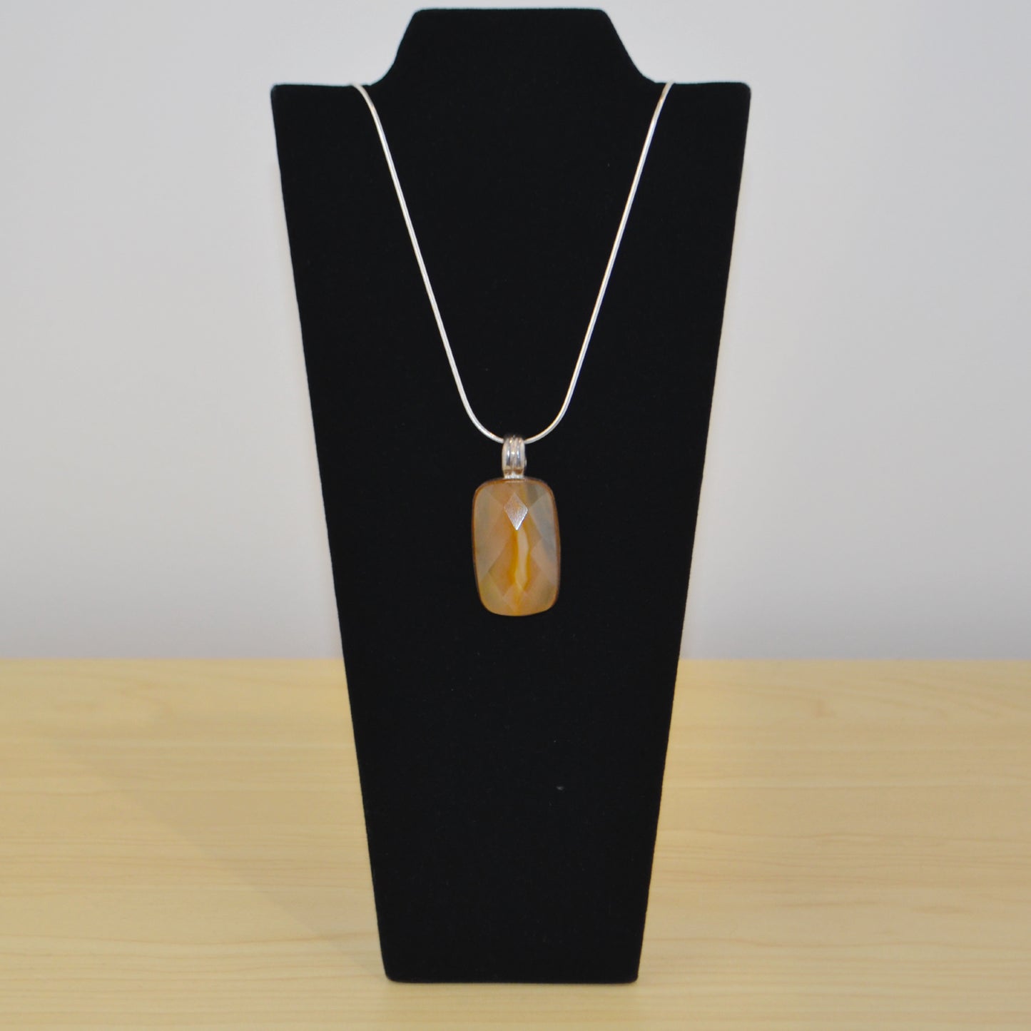 Rectangle Bezel Crystal Pendant