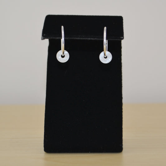 MOP Donut Earrings w/ SS Hoop