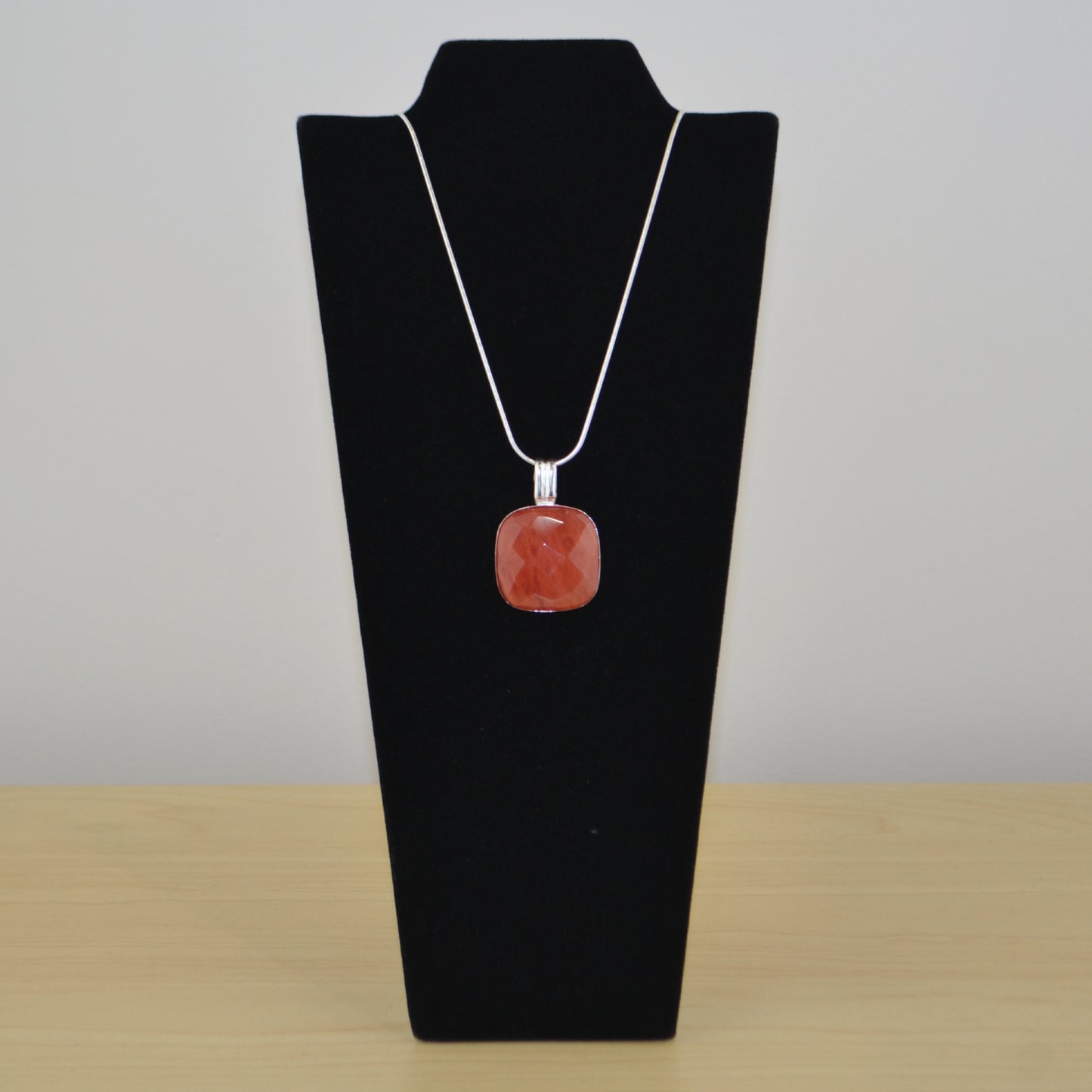 Square Bezel Crystal pendant