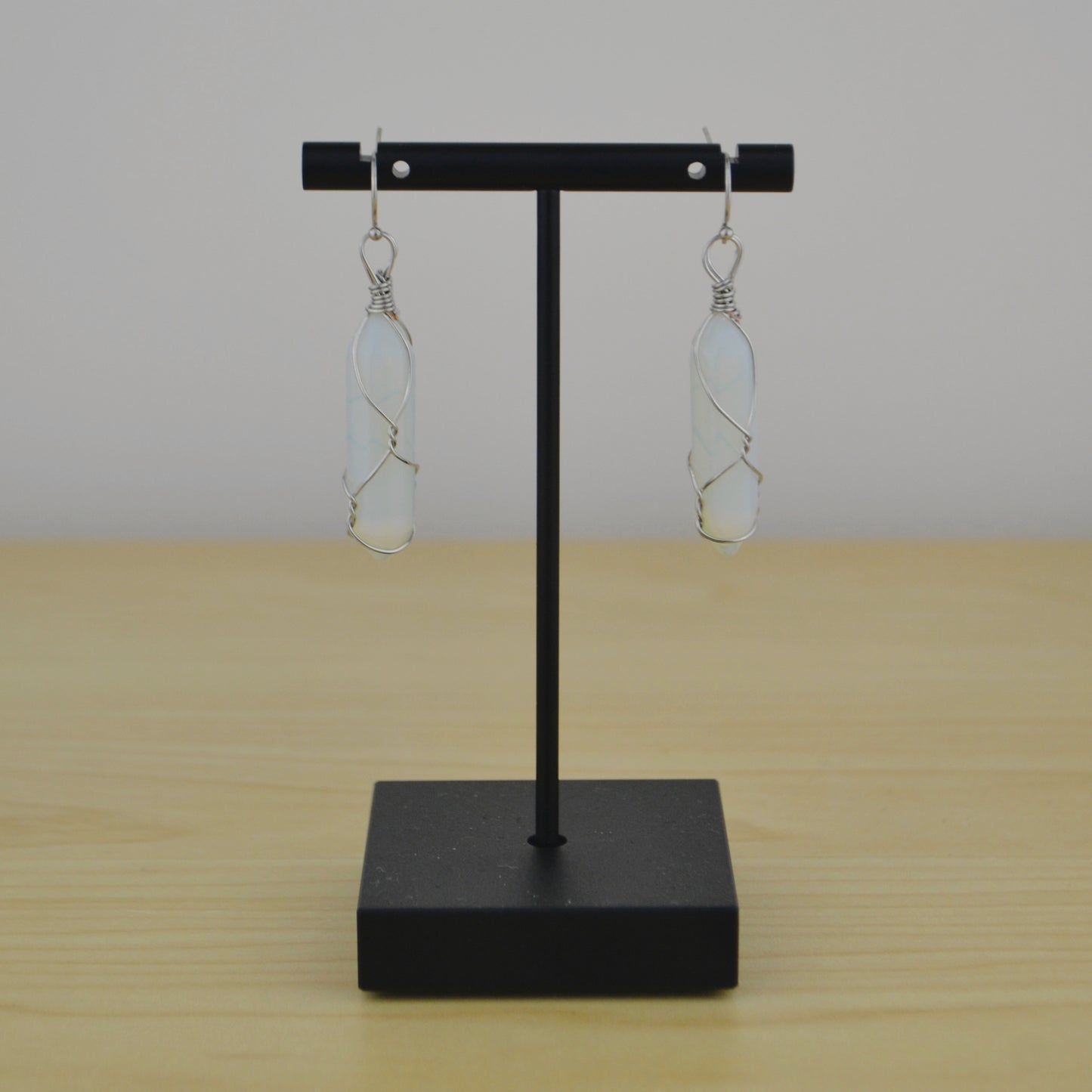 Wire Wrapped Gemstone Earrings