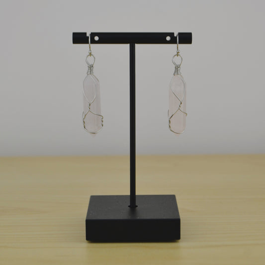 Wire Wrapped Gemstone Earrings