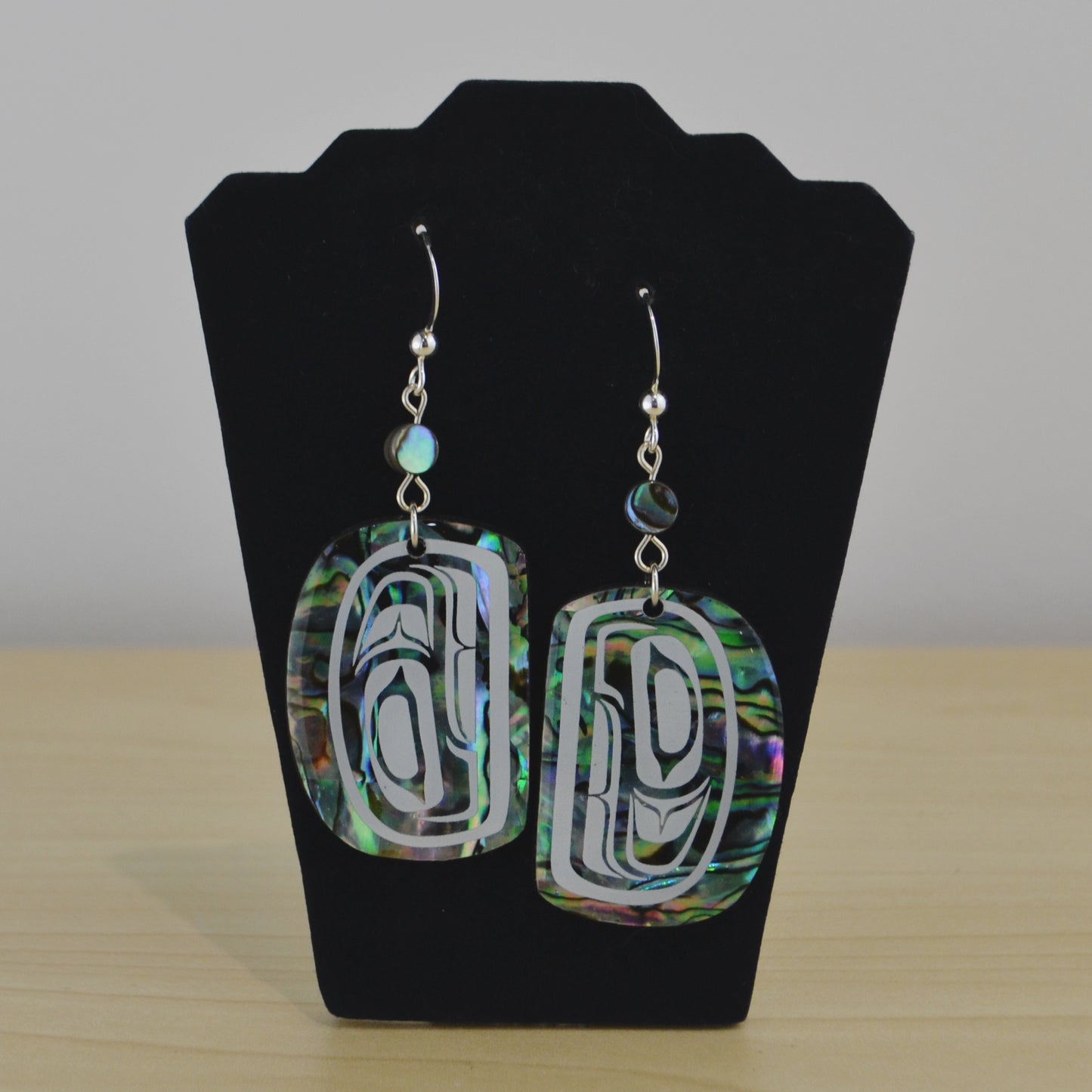 Abalone Trout Head Earrings