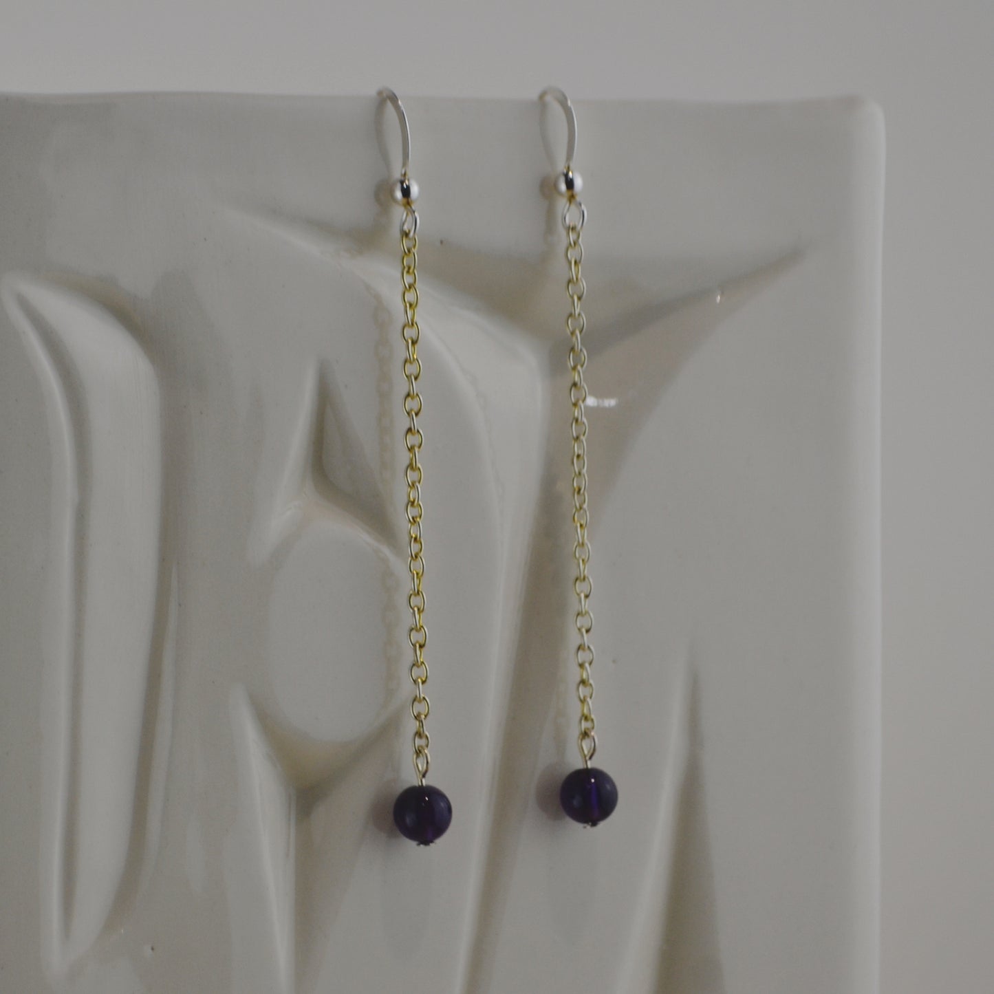 Amethyst Drop w SS hook