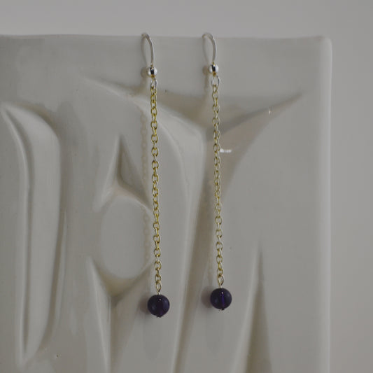Amethyst Drop w SS hook