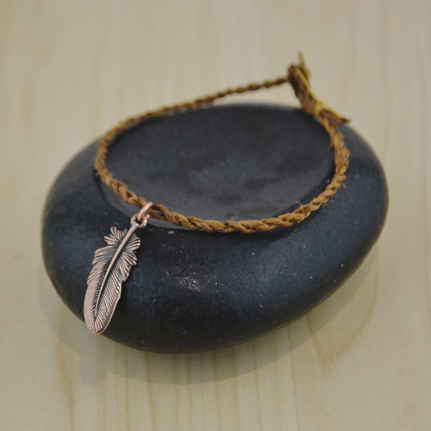 Cedar Rope Bracelet (2 ply) w Copper Charm
