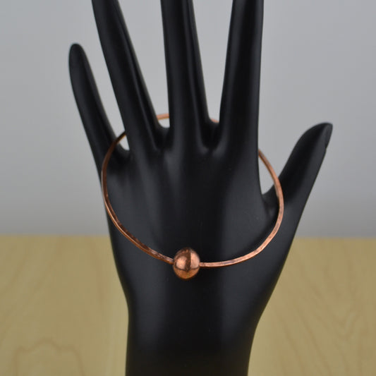 Copper Bangle w Bead