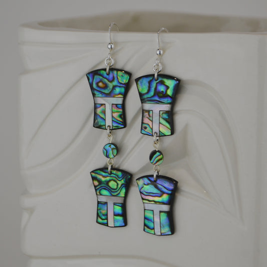 Abalone Copper (Double) Earrings