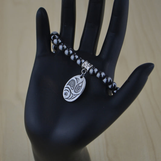 Hematite Bracelet with Charm
