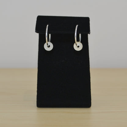 MOP Donut Earrings w/ SS Hoop