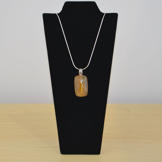 Rectangle Bezel Crystal Pendant