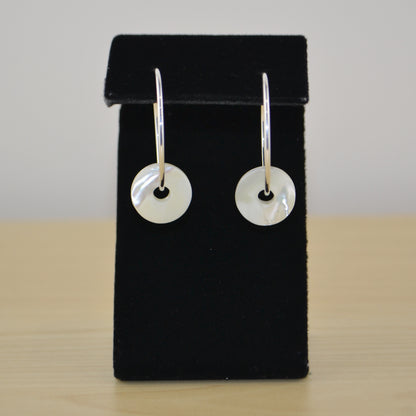 MOP Donut Earrings w/ SS Hoop