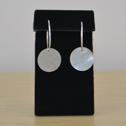 MOP Donut Earrings w/ SS Hoop