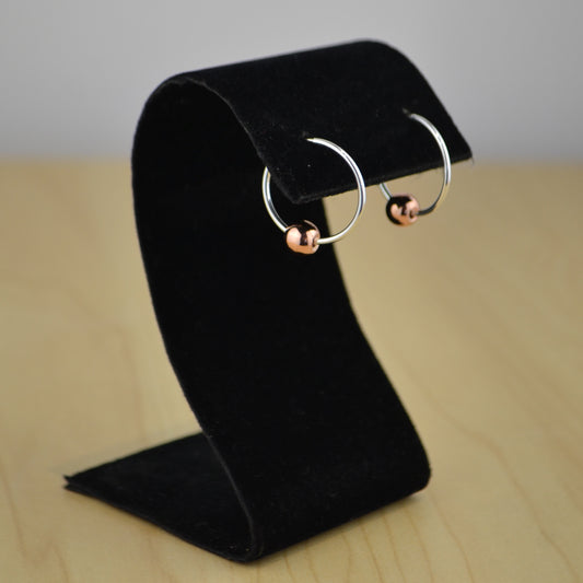 SS Hoop Earrings w/ Beads