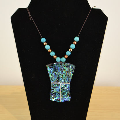 XXL Abalone Copper Necklace w/ MOP T