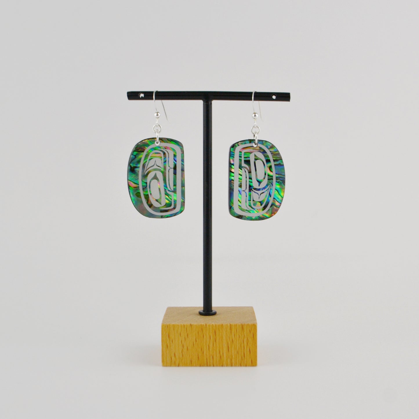 Abalone Trout Head Earrings